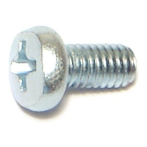 Midwest Fastener M4-0.70 x 8 mm Phillips Pan Machine Screw, Zinc Plated Steel, 25 PK 72471